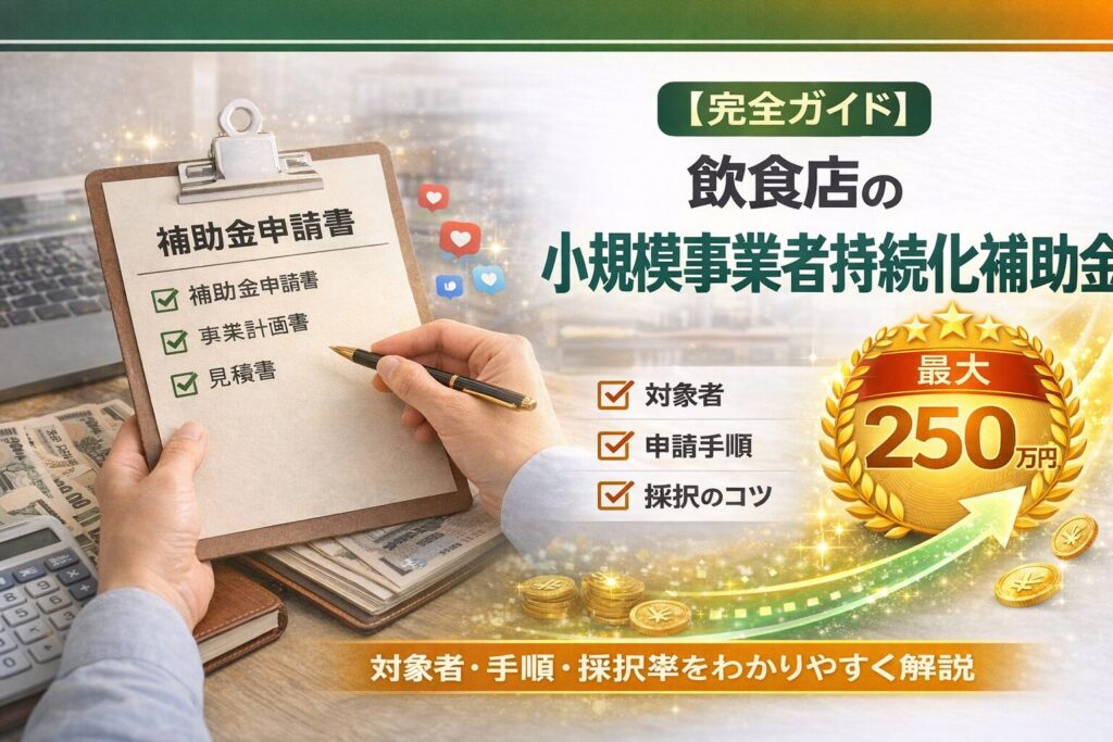 小規模事業者持続化補助金 飲食店の申請ガイド【記載例付き】
