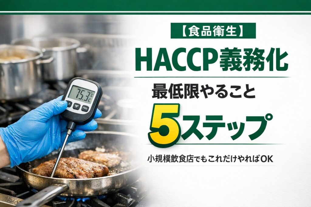 小規模飲食店のHACCP義務化 最低限やること5ステップ