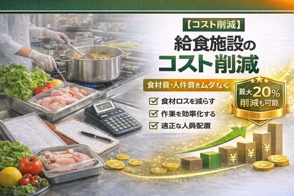 給食施設のコスト削減 食材費・人件費を無理なく下げる実践法